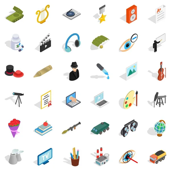 Oyunculuk Icons set, izometrik stili