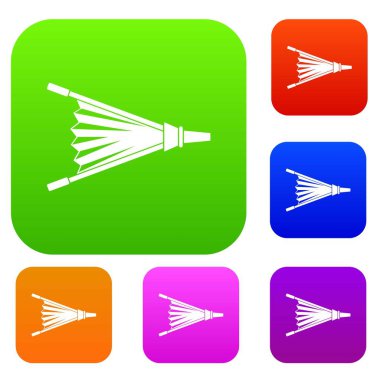 Yangın körük set renk koleksiyonu