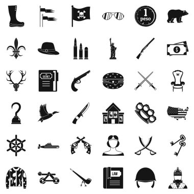 Boru Icons set, basit tarzı