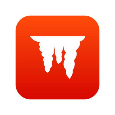 Buz sarkıtları simgesi dijital kırmızı