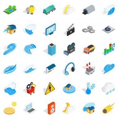 Vigor Icons set, izometrik stili