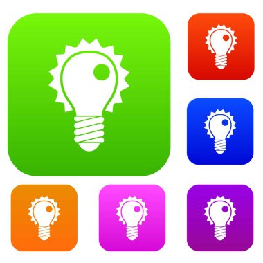 Elektrikli ampul renk koleksiyonu ayarla