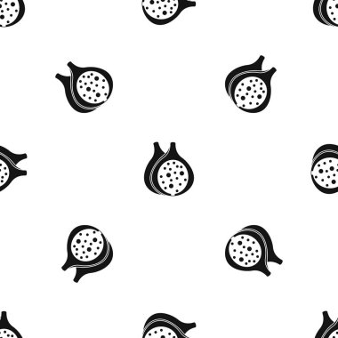 İncir meyve deseni sorunsuz siyah