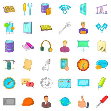 Demir pil simgelerinin ayarla, tarzı çizgi film