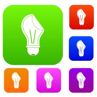 Ampul etiket renk koleksiyonu ayarla