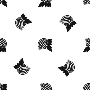 Bektaşi üzümü yaprağı deseni sorunsuz siyah