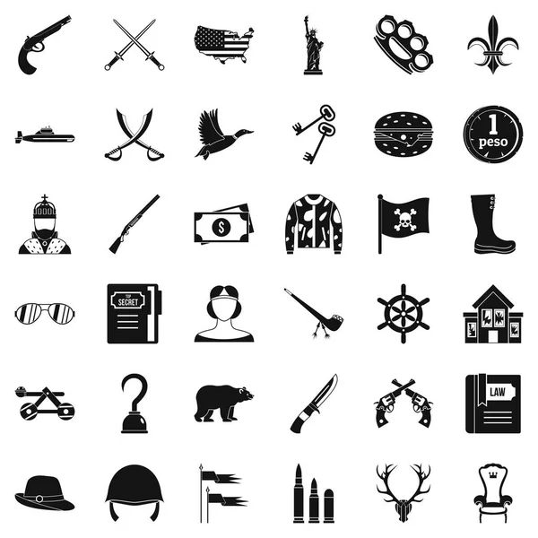 Muşta Icons set, basit tarzı