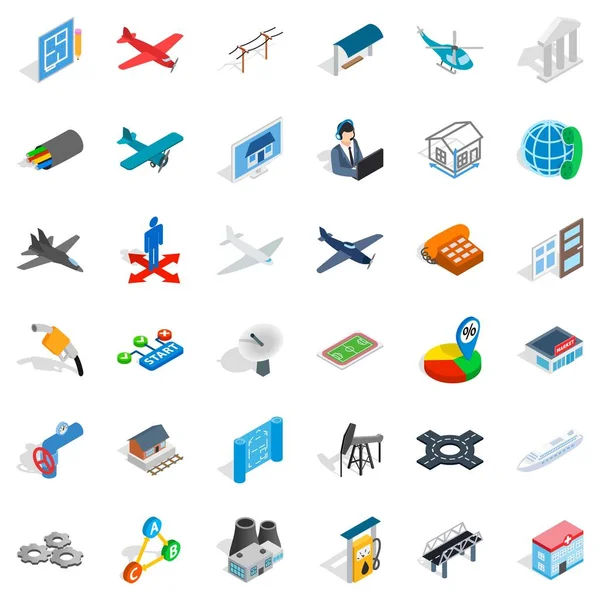 Başlangıç Icons set, izometrik stili