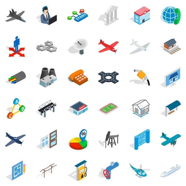 Müze Icons set, izometrik stili