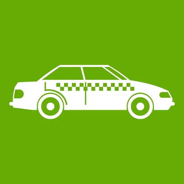 Táxi ícone verde — Vetor de Stock