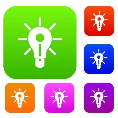 Parlayan ampul renk koleksiyonu ayarla