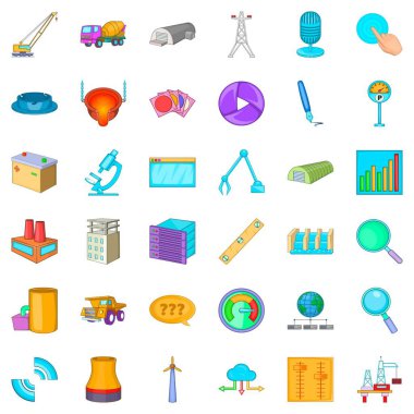 İşadamı Icons set, karikatür tarzı