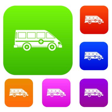 Ambulans acil van renk koleksiyonu ayarla