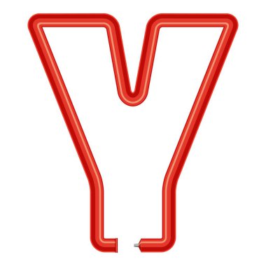 Mektup y plastik tüp simgesi, karikatür tarzı