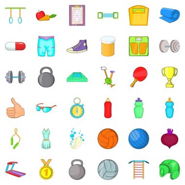 Madalya Icons set, karikatür tarzı