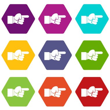 El jest simgesi işaret rengi altı yüzlü ayarla