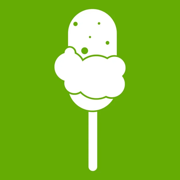 Ícone de sorvete verde — Vetor de Stock