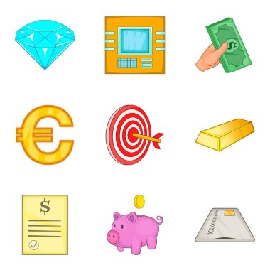 Fon Icons set, karikatür tarzı