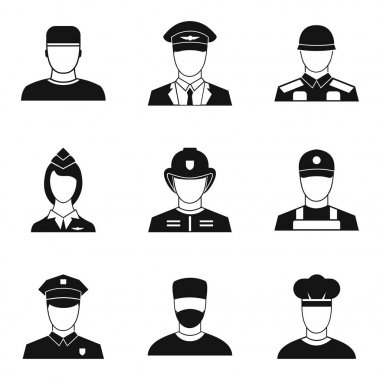 Memur Icons set, basit tarzı