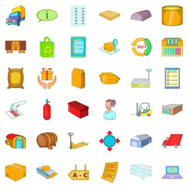 Mağaza Icons set, karikatür tarzı