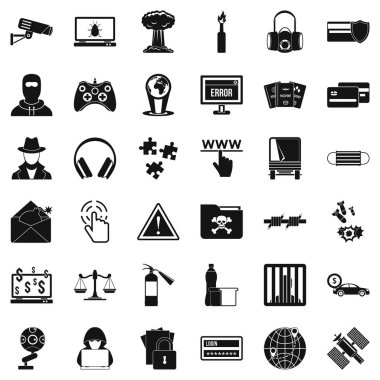 Hack Icons set, basit tarzı