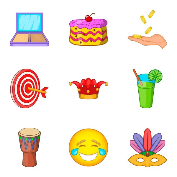 Profesyonel düzenbaz Icons set, karikatür tarzı