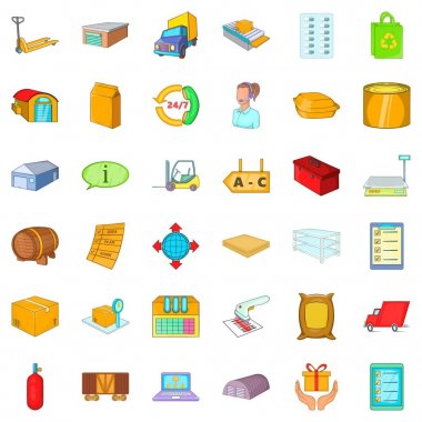 Depo Icons set, karikatür tarzı