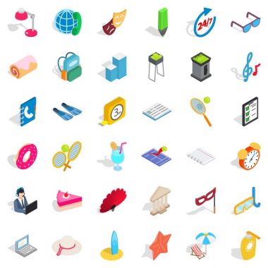 Vizyon Icons set, izometrik stili