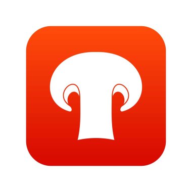 Champignon mantar simgesi dijital kırmızı