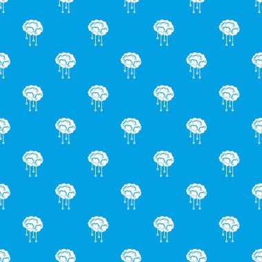 İnsan beyni desen kesintisiz mavi sensörler