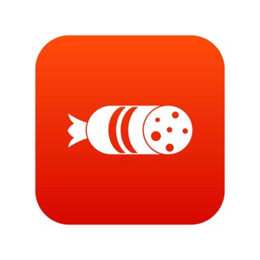 Salam sosis simgesi dijital kırmızı