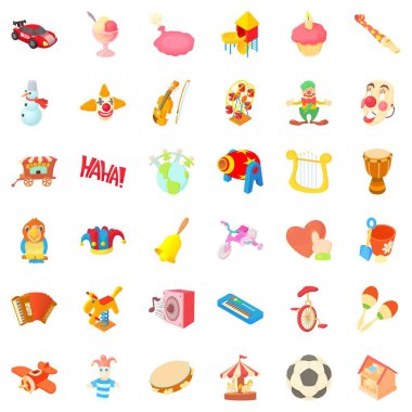 Dondurma Icons set, karikatür tarzı