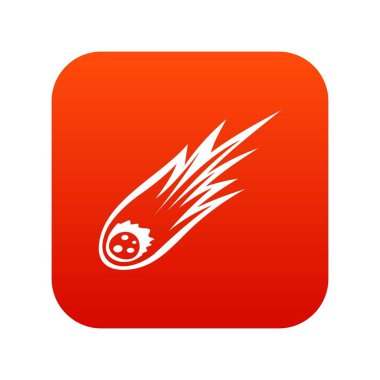 Uzun kuyruk simgesi dijital kırmızı düşen meteor