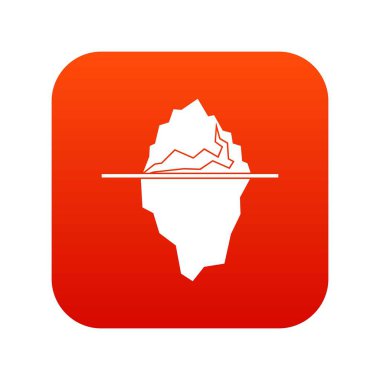 Buzdağı simgesi dijital kırmızı