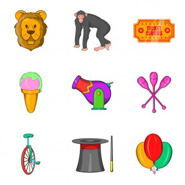 Unutulmaz Haritayı Icons set, karikatür tarzı