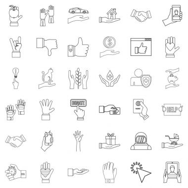 Belge simgeler kümesi, anahat stili