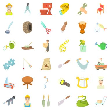 Onarım Icons set, karikatür tarzı