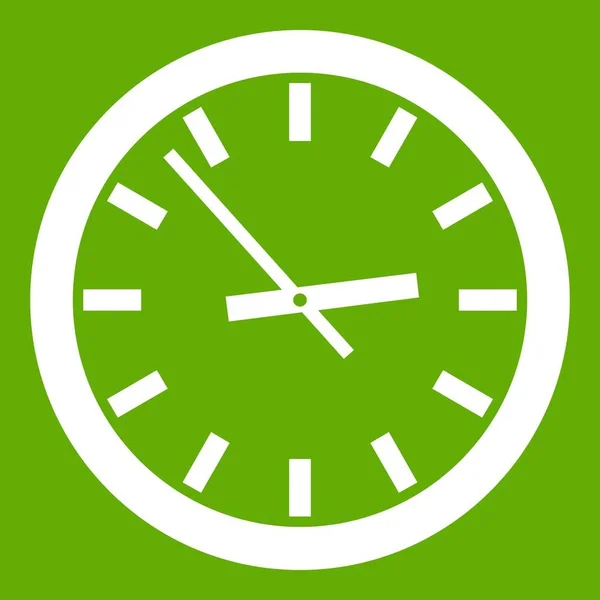 Saat simgesi yeşil — Stok Vektör
