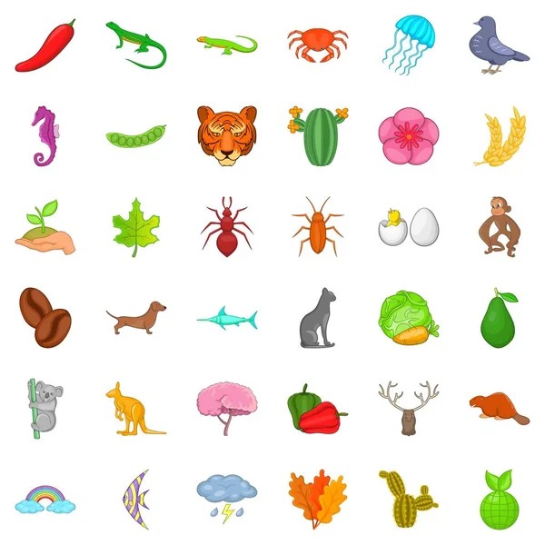Conjunto de iconos de canguro, estilo de dibujos animados — Vector de stock