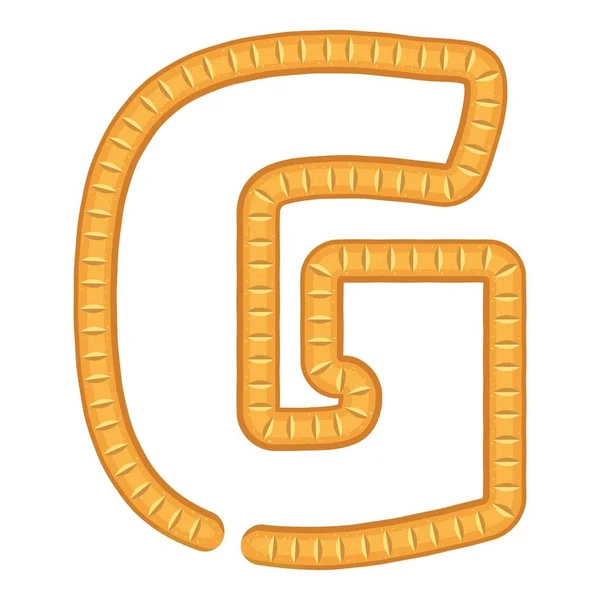 Carta g ícone de pão, estilo cartoon —  Vetores de Stock