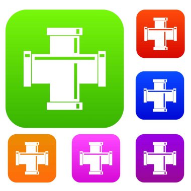 Siyah boru montaj renk koleksiyonu ayarla