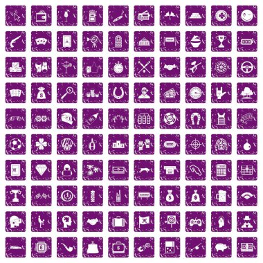 simgeler kumar 100 grunge mor ayarla