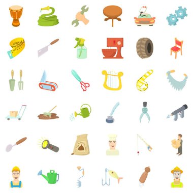 İş simgeleri ayarla, tarzı çizgi film