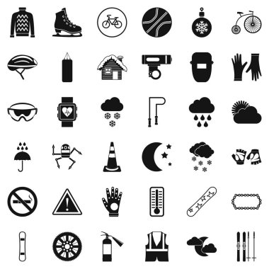 Eldiven Icons set, basit tarzı