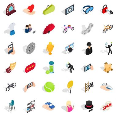 Bomba Icons set, izometrik stili