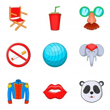 Şaka Icons set, karikatür tarzı