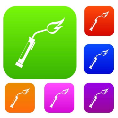 Kaynak meşale renk koleksiyonu ayarla