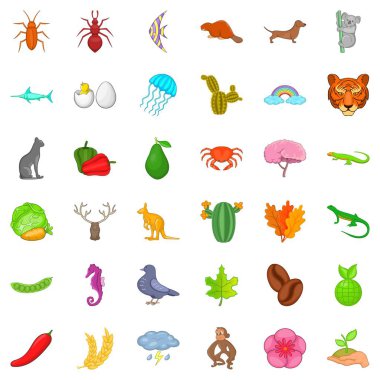 Küre Icons set, karikatür tarzı