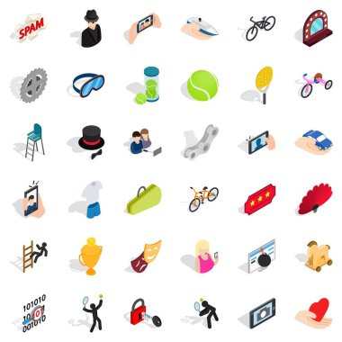 Topu Icons set, izometrik stili