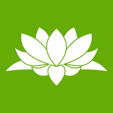 Lotus çiçek simgesi yeşil
